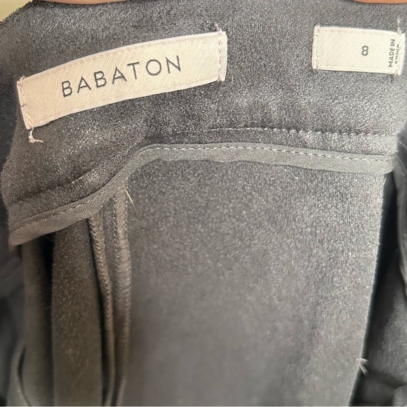 Babaton Mace Pant Skinny Vegan Soft Brushed Suede Black Size 8 - Picture 7 of 10
